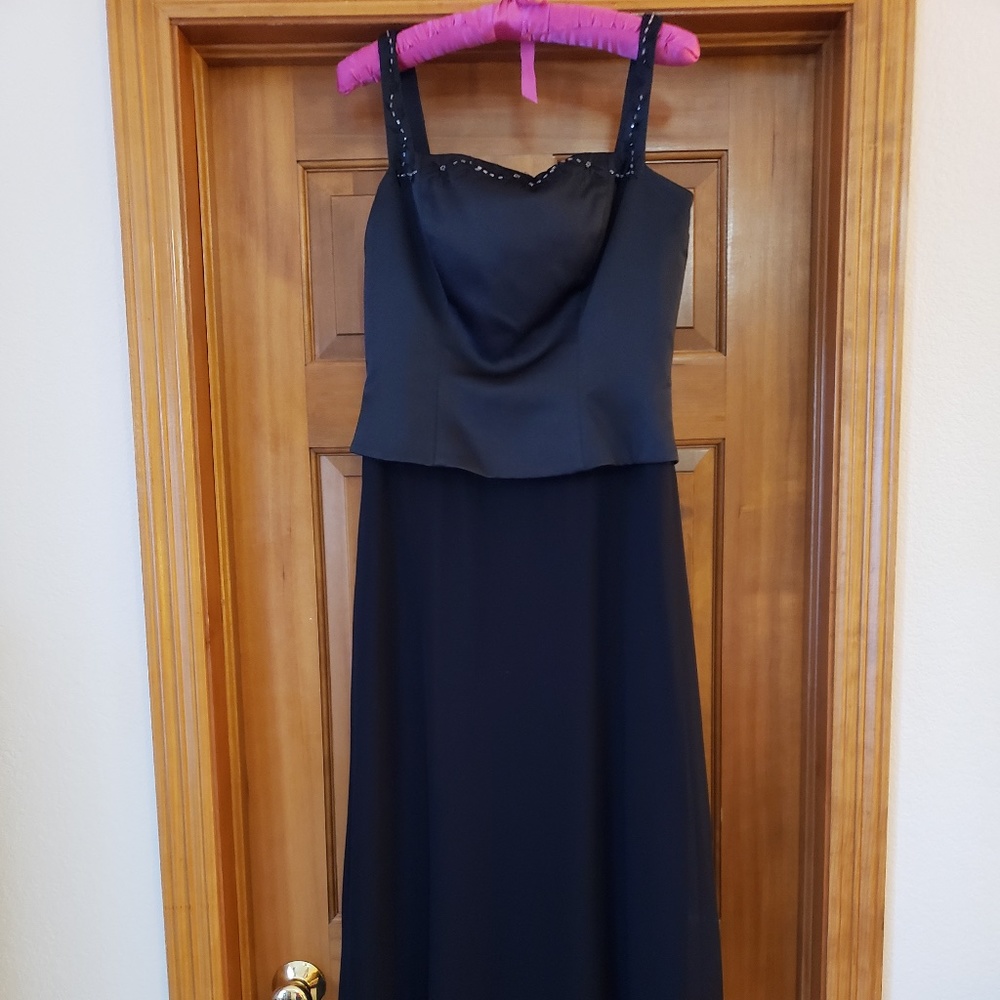 Black long bridesmaid, mother of the bride